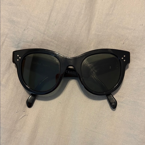 Celine Glossy Black Cat Eye Sunglasses